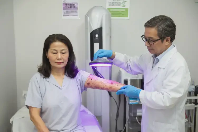 女性手臂经常起湿疹能治好吗(图1)