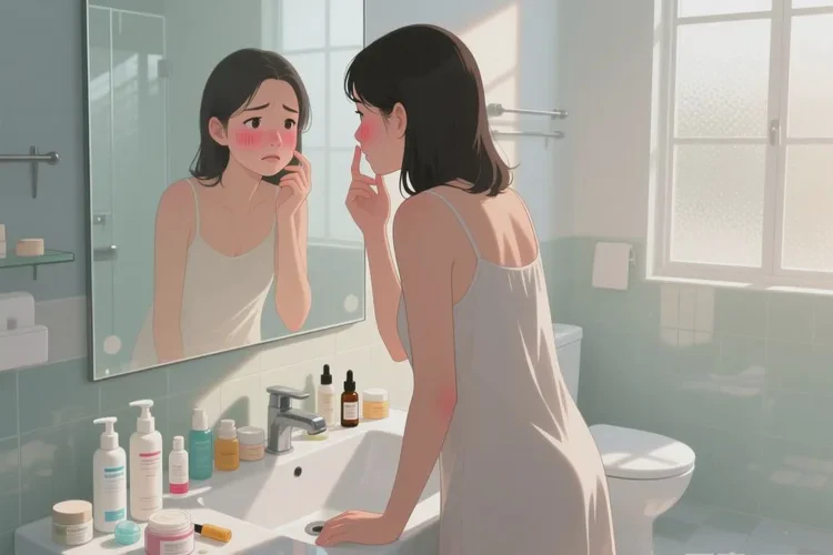 女人面部长湿疹能靠自己自愈吗(图1)