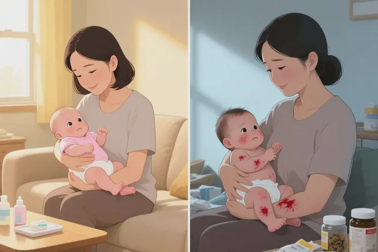 婴儿大腿有湿疹可以治愈吗(图2)