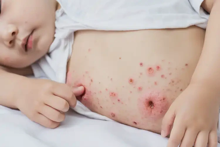 小孩肚子上起湿疹能治好吗(图4)