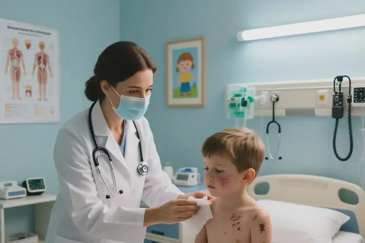 小孩脸上偶尔长湿疹能治好吗(图4)