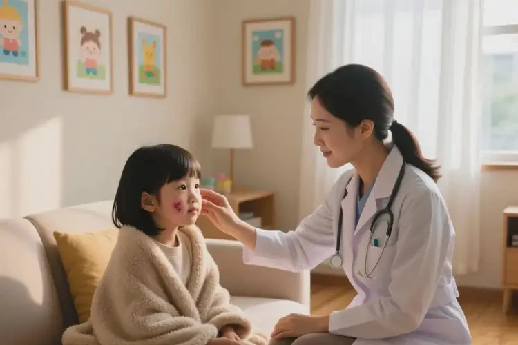 儿童面部经常起湿疹能治好吗(图2)