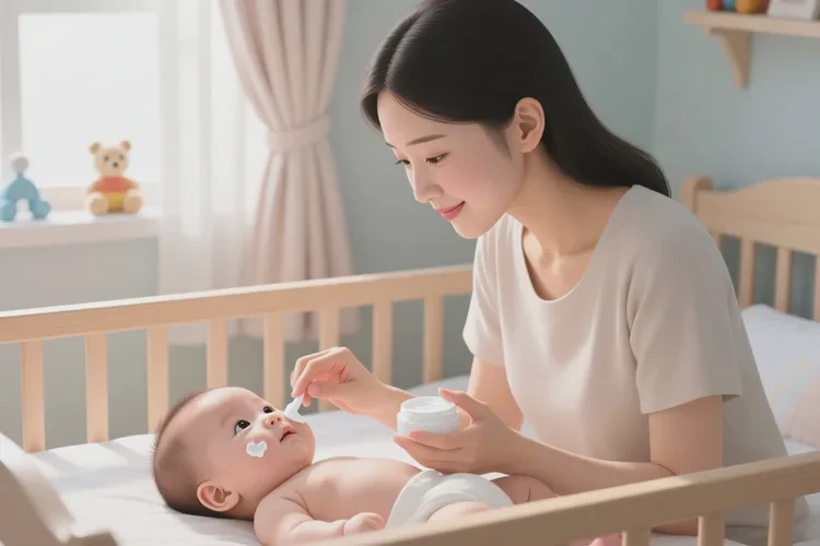 婴儿脸上偶尔长湿疹可以治愈吗(图1)