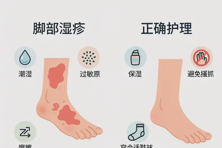 儿童脚上容易长湿疹能治好吗(图1)