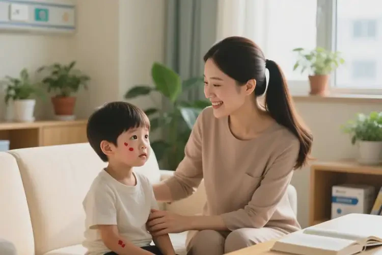 小孩脸上偶尔起湿疹能治好吗(图4)