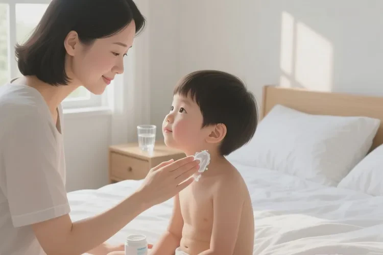 孩子脖子偶尔长湿疹可以治愈吗(图1)