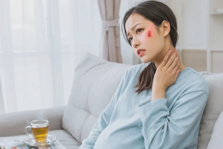 产妇脖子上经常起湿疹可以治愈吗(图2)