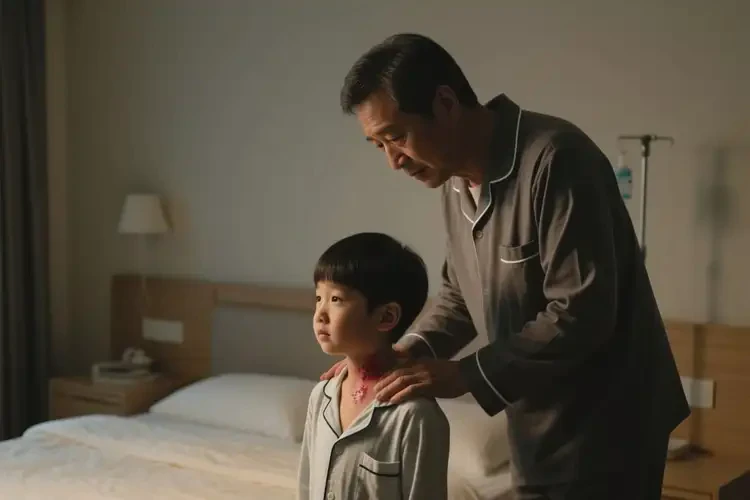 少儿脖子上长湿疹不管它会自己自愈吗(图4)