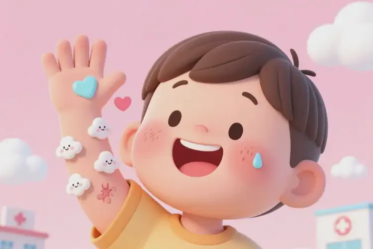 孩子手臂上偶尔长湿疹能治好吗(图1)