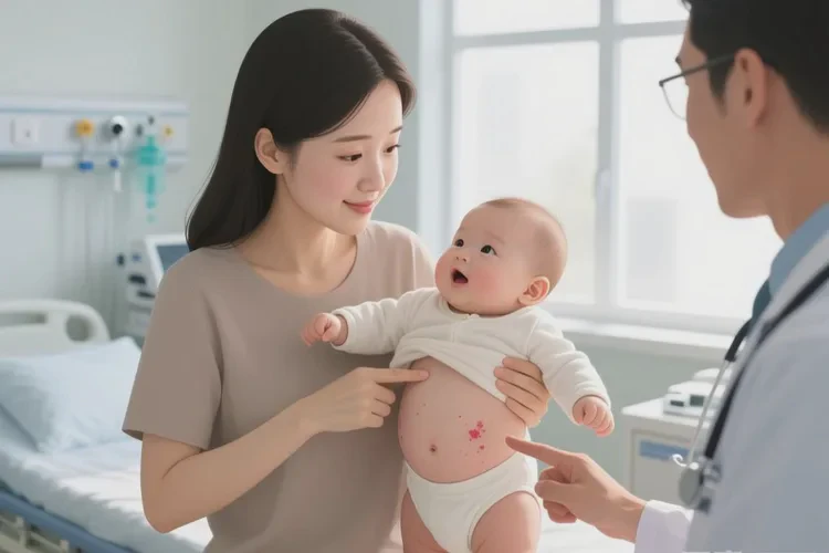 宝宝肚子上偶尔长湿疹可以治愈吗(图1)