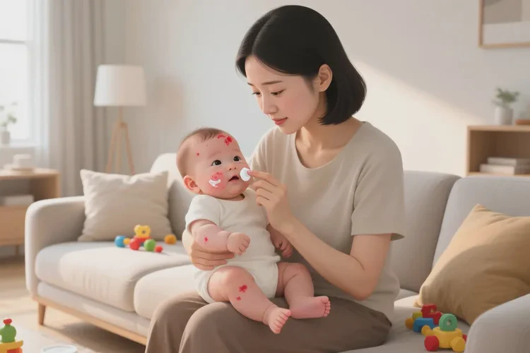 孩子面部长湿疹可以治愈吗(图1)