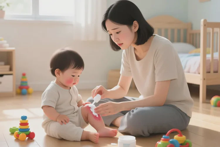 婴幼儿小腿起湿疹可以治愈吗(图1)