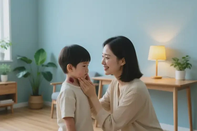 少儿脖子上经常长湿疹能治好吗(图1)