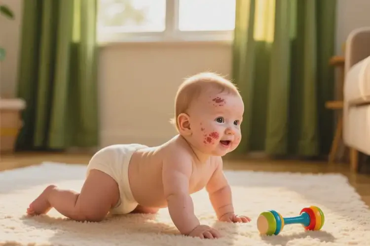 小儿脸上长湿疹能治好吗(图1)