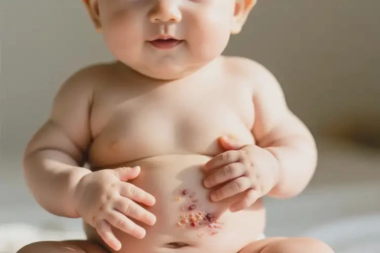 婴儿肚子上出现湿疹能治好吗(图1)