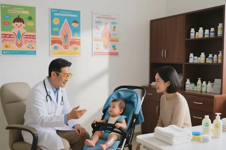 婴幼儿小腿上出现湿疹能治好吗(图1)