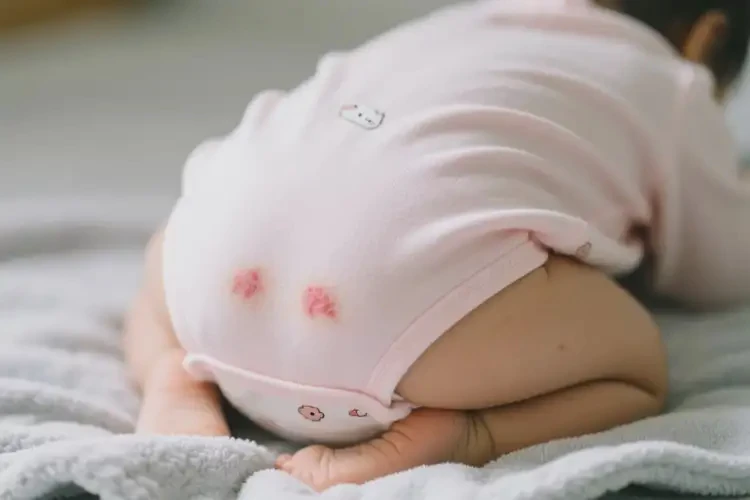 孩子屁股上偶尔长湿疹能治好吗(图1)