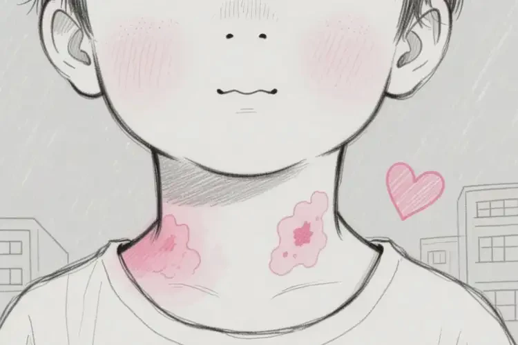 孩子脖子上有湿疹能治好吗(图1)