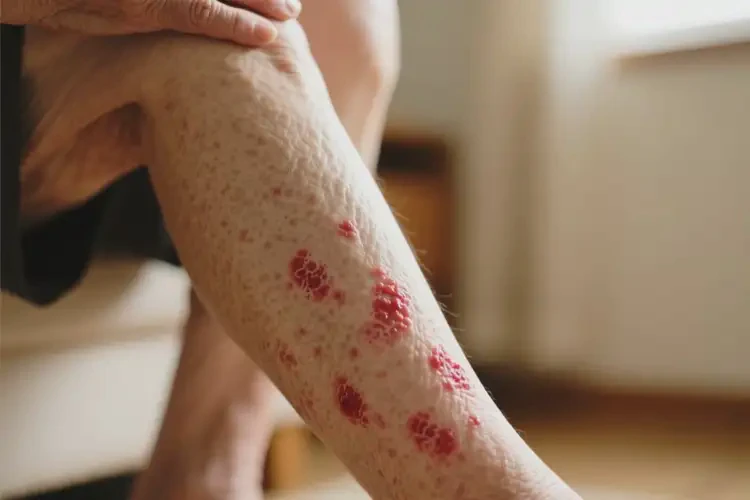 老人小腿经常起湿疹能治好吗(图4)