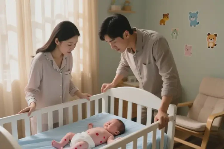 新生儿肚子上偶尔起湿疹不管它会自己好吗(图2)