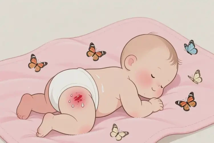 宝宝屁股上有湿疹能治好吗(图1)