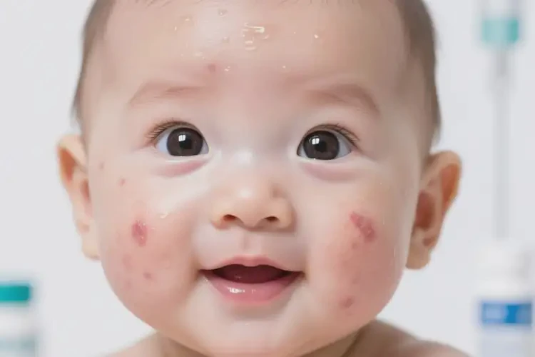 婴儿脸上容易起湿疹能治好吗(图1)