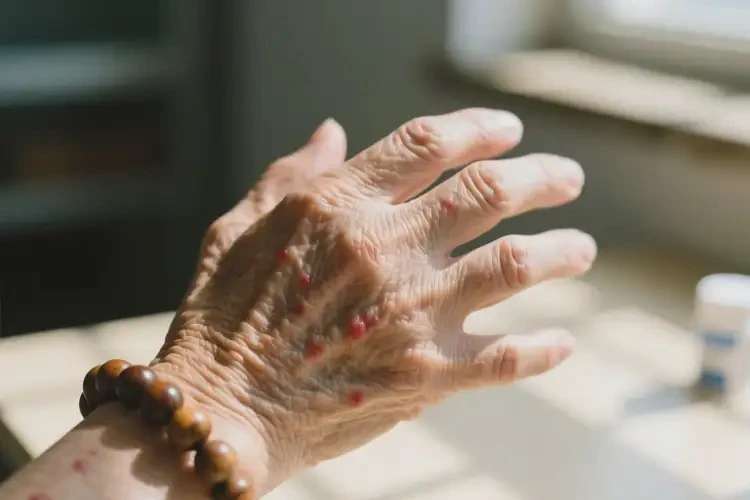 老年人手上偶尔长湿疹能治好吗(图1)