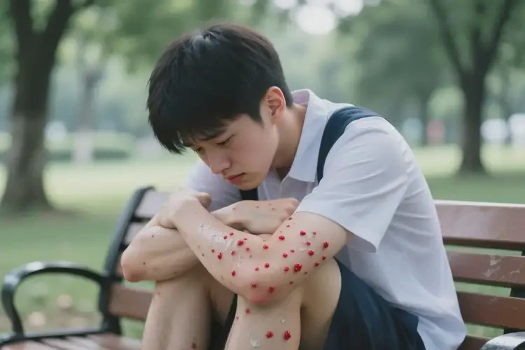 大学生手臂有湿疹不管它会自己自愈吗(图1)