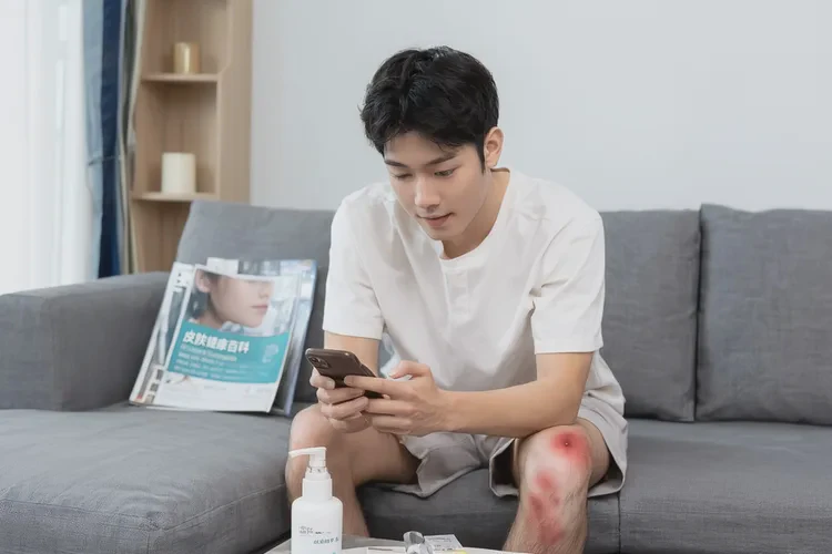 男生大腿上偶尔长湿疹可以治愈吗(图1)