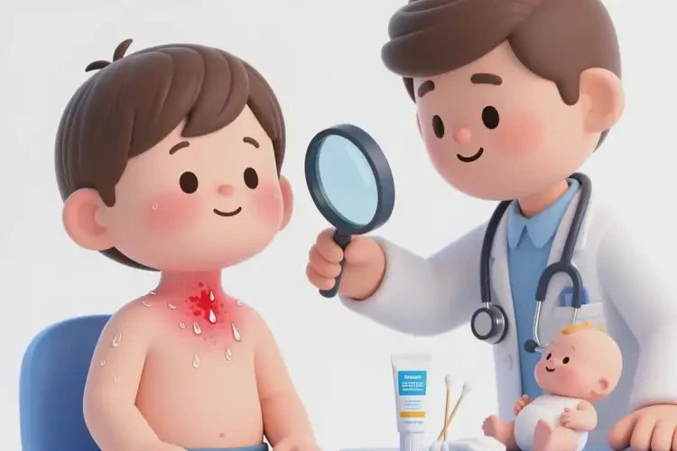 小孩脖子上起湿疹能治好吗(图3)