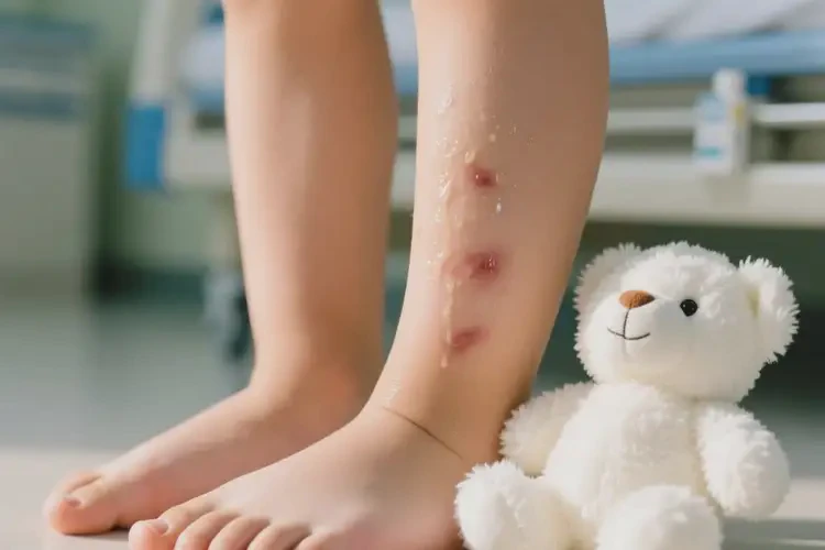 孩子小腿上长湿疹能治好吗(图3)