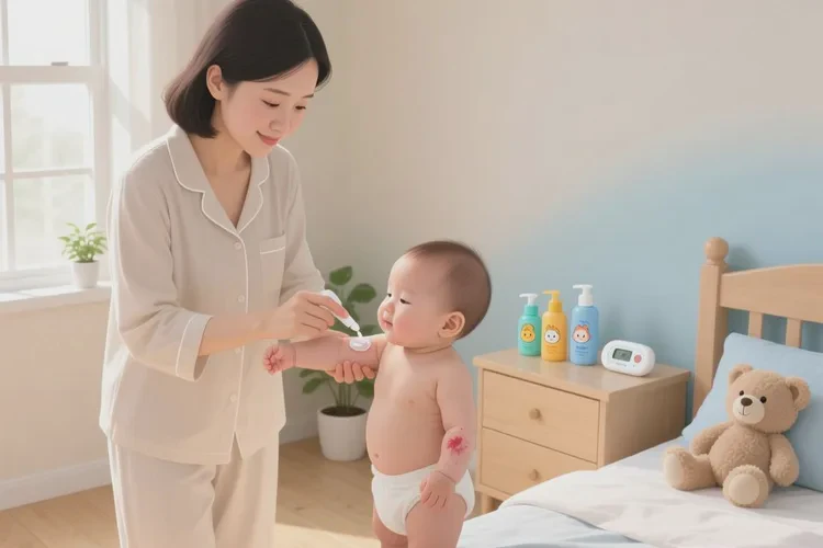 宝宝手臂上长湿疹可以治愈吗(图1)