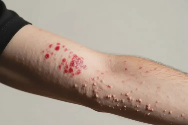 男性手臂上起湿疹能治好吗(图3)