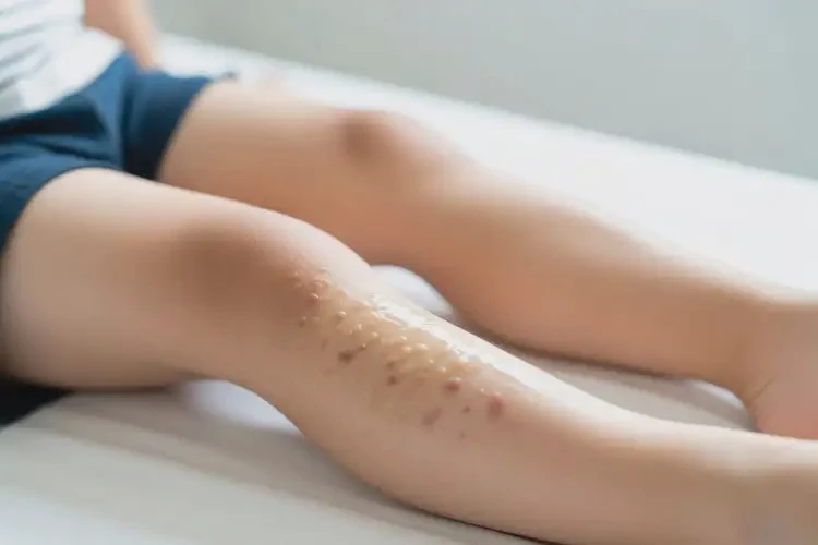 小孩大腿上经常长湿疹能治好吗(图1)