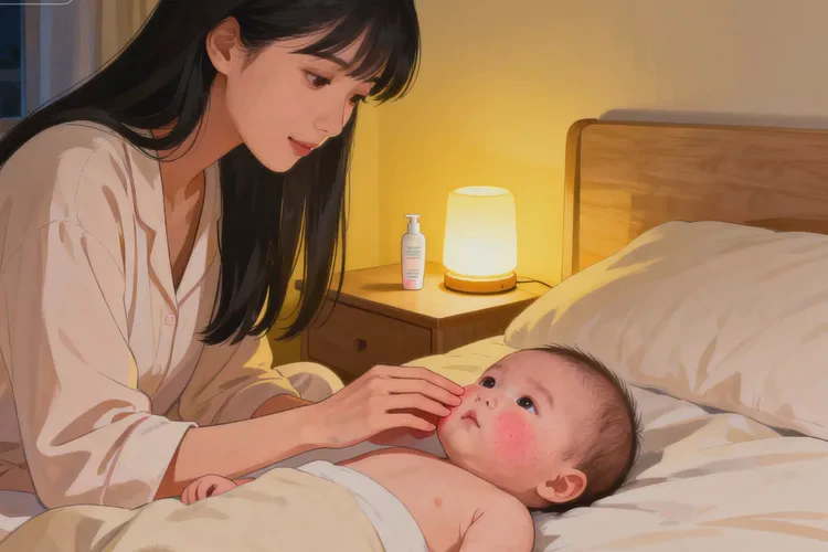 婴儿脸上长湿疹可以治愈吗(图1)