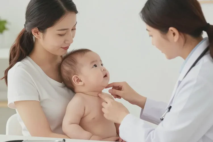 婴幼儿脖子上长湿疹可以治愈吗(图1)