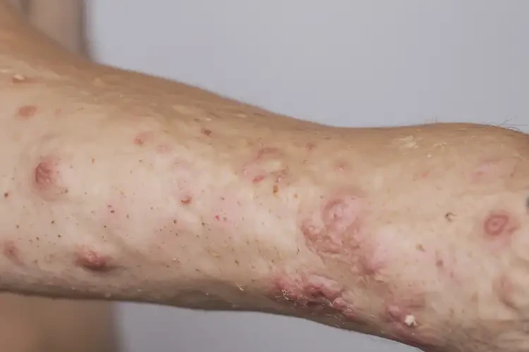 男生手臂上出现湿疹不管它会自己痊愈吗(图4)