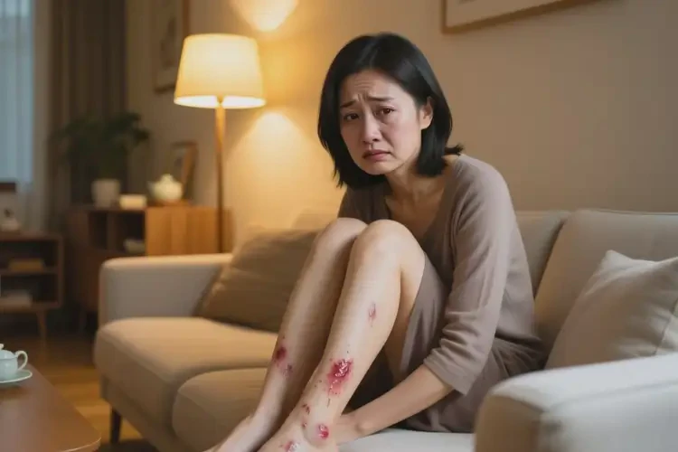 女性脚上经常长湿疹不管它会自己自愈吗(图1)