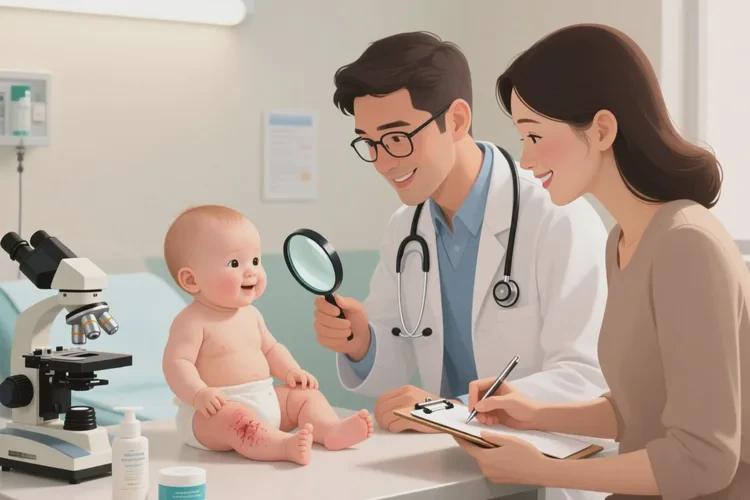 宝宝大腿出现湿疹可以治愈吗(图4)