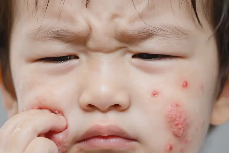 小儿脸上经常起湿疹能治好吗(图4)