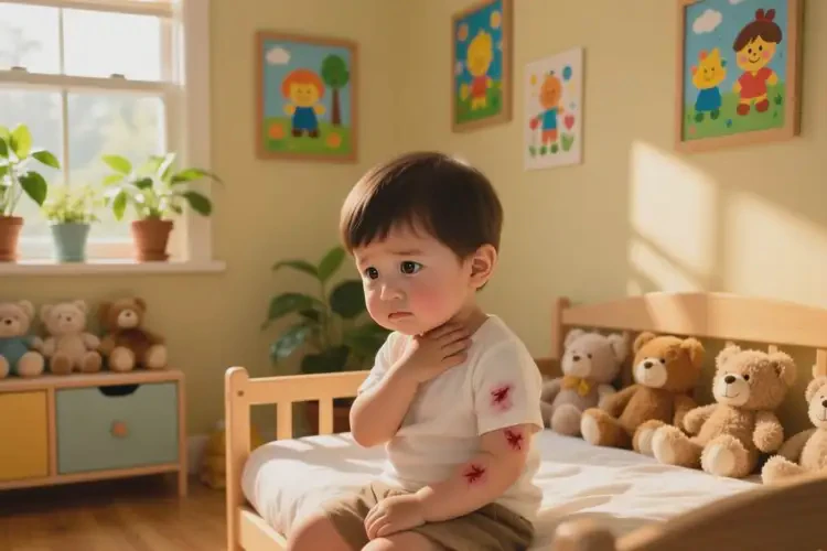 少儿脖子上长湿疹不管它会自己自愈吗(图2)