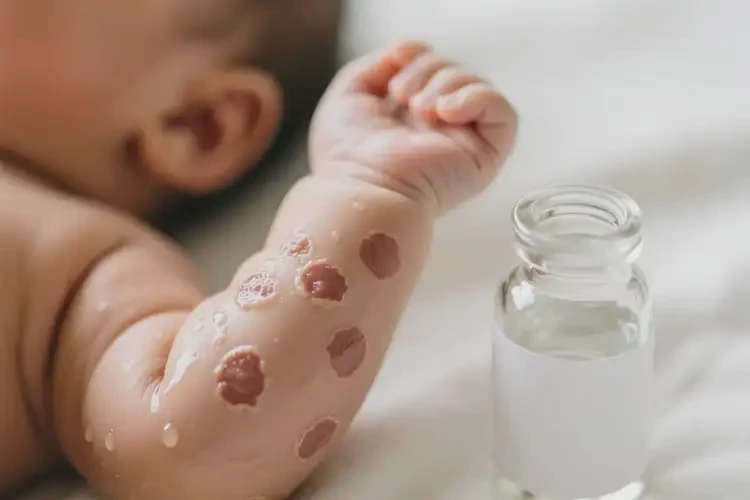 婴儿手臂出现湿疹能治好吗(图1)