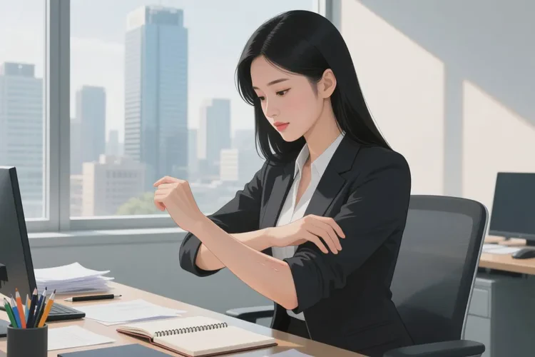 女人手臂上偶尔起湿疹能靠自己自愈吗(图1)