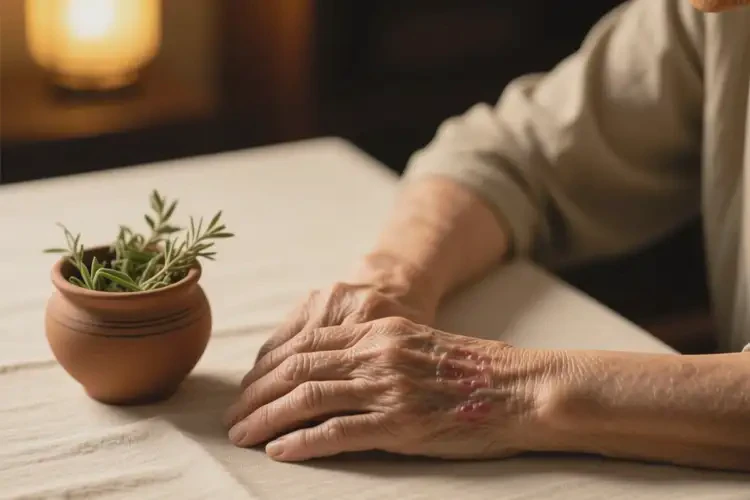 老年人手臂上容易长湿疹能治好吗(图1)