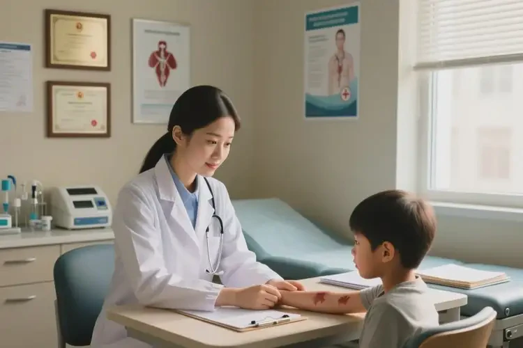 孩子手臂长湿疹能治好吗(图4)