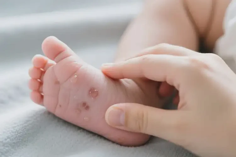 婴儿脚上偶尔长湿疹能治好吗(图3)