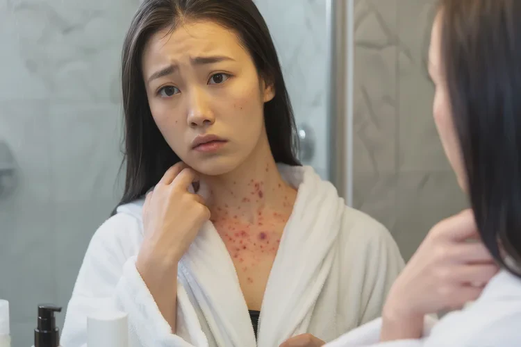 女性脖子上出现湿疹能治愈吗(图1)