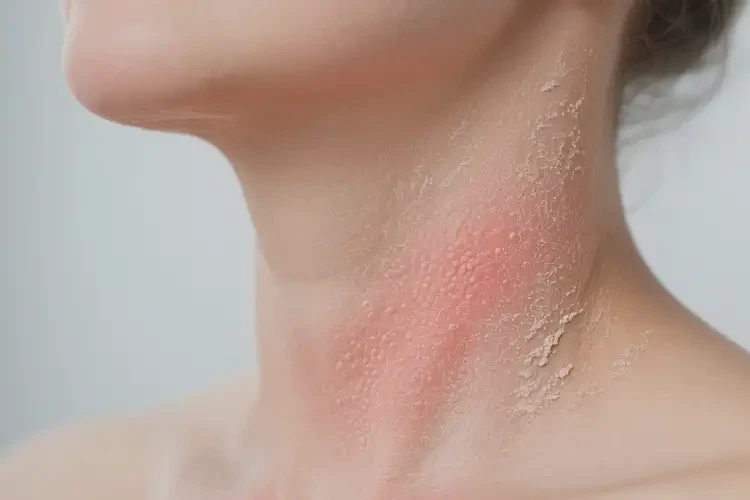 产妇脖子上容易长湿疹能治好吗(图4)