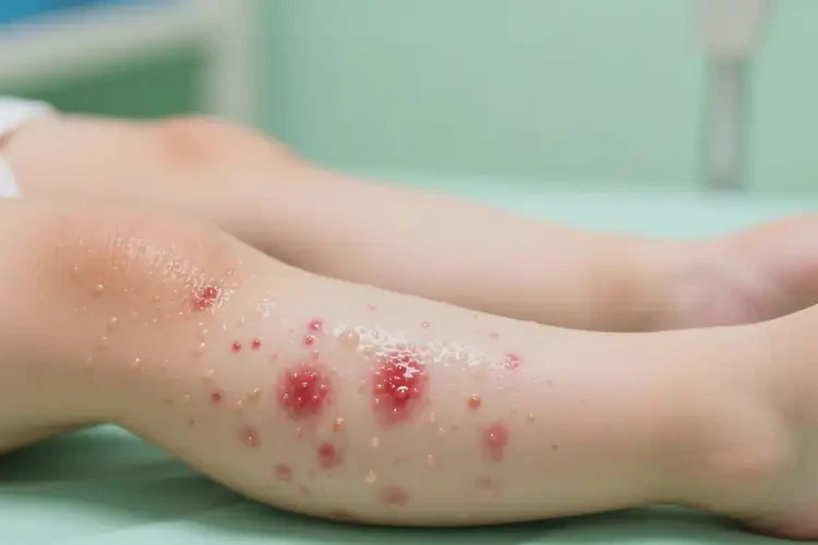 少儿小腿上容易起湿疹能治好吗(图1)