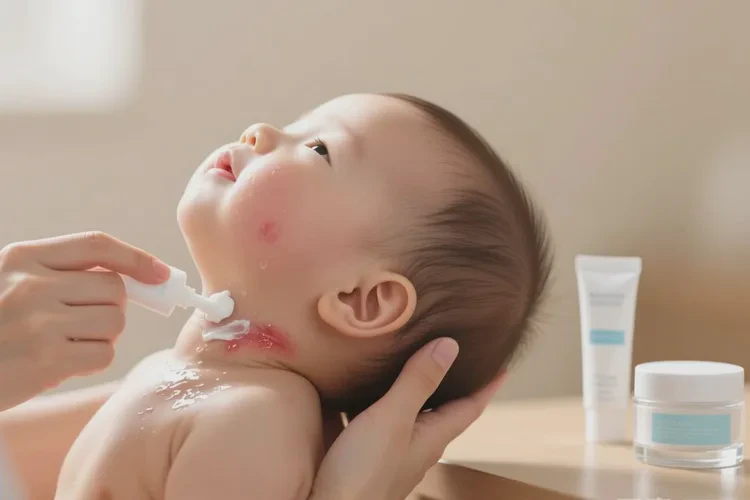 宝宝脖子上出现湿疹可以治愈吗(图2)